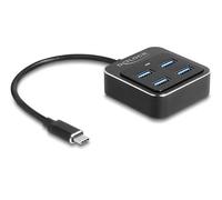 Delock USB 3.2 Gen 2 USB Type-C(TM) Hub con 4 x USB Type-A Jack - 10 Gbps