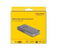 DELOCK USB 40 Gbps Box 1xM.2 NVMe SSD LED&Fan