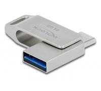 Delock usb 5 gbps lápiz de memoria usb-c + tipa-a 64 gb - carcasa de