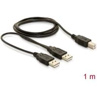 Delock usb-b/usb-a cable cable usb 1 m usb b usb a negro