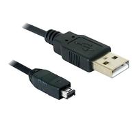 AK 675-H - Cable USB 2.0, conector macho a macho B mini Hirose, 1,5 m