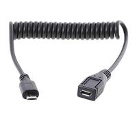 DeLOCK USB micro-B 0.6m 0.6m Micro-USB B Micro-USB B Macho Hembra Negro - Cable USB (0,6 m, Micro-USB B, Micro-USB B, 2.0, Macho/Hembra, Negro) [Alemania]