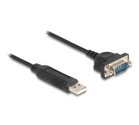 66470 Convertidor USB-RS232 D-Sub 9pin Plug,USB A-Macho 0.5m DELOCK
