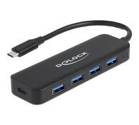 DELOCK 64170 - Concentrador USB 3,0 de 4 puertos tipo C con cable de conexi&oac