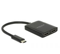 Delock USB Type-C splitter - 2 x HDMI out 4K 30 Hz