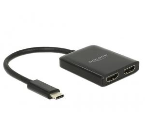 Delock USB Type-C splitter - 2 x HDMI out 4K 30 Hz