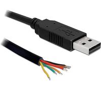 DeLOCK USB2.0/TTL 6 1.8m - Cable USB (1,8 m, USB, Macho, Negro)