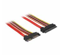 DeLOCK verlã ¤ ngerungskabel SATA 6 GB/s 22 Pin Macho > SATA 22 Pin Hembra (3,3 V + 5 V + 12 V) 10 cm