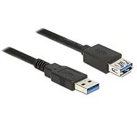 85056 Cable USB A-Hembra,USB A-Macho Dorado 2m Negro Cu DELOCK