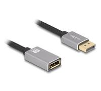 DELOCK Visualización Cable de extensión de puerto 8K 60Hz 1m gris metal