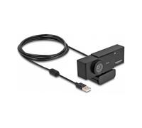 DeLOCK Webcam USB UHD con Microfono 4K 30 fps, 110° Ángulo de Visión, 8 MP, Soporte Tripode Incluido, Negro