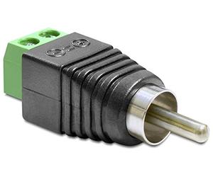 DeLock Wentronic - Adaptador para bloque terminal a conector RCA (10 unidades, bloque de terminales a RCA)