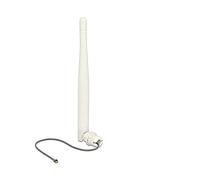 Delock WLAN 802.11 bgn Antena MHF Conector 3dBi omnidireccional 1.13 12cm Flexible Clip Blanco (89619)