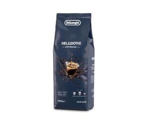 DeLonghi Café en Grano Natural 1kg Selezione Espresso para Moler y para Cafetera Superautomática - Café de Tueste Medio Intenso 70% Arábica y 30% Robusta - Intensidad 4/6, Aroma 5/6 y Sabor Dulce