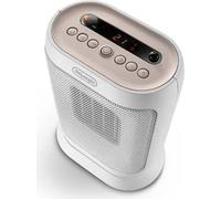 De'Longhi Capsule You&Me HFXR40T20.WB, Calefactor Quiet con Diseño Funcional, Temporizador 24h, Control Digital y Remoto, Termostato de Seguridad, 2 Niveles de Potencia, 2000W, Blanco/Beige