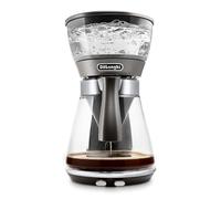 De'Longhi Clessidra - Cafetera de Filtro 10 Tazas Gris | Cafetera, Preparación 2 en 1 por Vertido y Goteo, Funcionamiento One-Touch, Preparación Automática, Gris, ICM17210