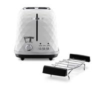 DeLonghi CTJ 2103.W Tostador sin mecanismo auto pop-up, 900 W, 50-60 Hz, 2 rebanadas, plástico, blanco