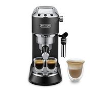 De'Longhi Dedica - Cafetera de Bomba de Acero Inoxidable para Café Molido o Monodosis, Cafetera para Espresso y Cappuccino, Depósito de 1.3 Litros, Sistema Anti-goteo, EC685.BK, Negro