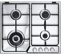 De'Longhi DFI46ASDV Placa De Cocción Gas 4 Quemadores Triple Corona Inox