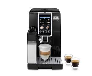 De'Longhi Dinamica Plus ECAM382.70.B, Máquina Automática de Café en Grano, Máquina Cappuccino con LatteCrema Hot, Cafetera Espresso, Taza con 18 Recetas, Pantalla TFT 3,5'', 1450W, Negro