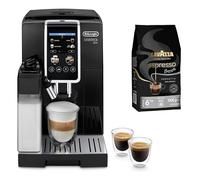 De'Longhi Dinamica Plus ECAM382.70.B, Máquina Automática de Café en Grano, Pantalla TFT 3,5'', 1450W, Negro + Lavazza, Espresso Barista Perfetto, Café en Grano Natural, 1 kg