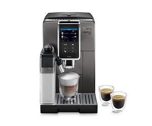 De'Longhi Dinamica Plus, Máquina Automática de Café en Grano, Cappuccino con LatteCrema System, Espresso, ECAM372.95.TB, Titanio/Negro