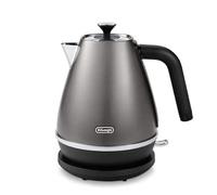 De'Longhi Distinta Titanium KBIN2001.TB, Hervidor Eléctrico, Base Giratoria 360°, Indicador de Nivel de Agua, Almacenamiento para Cable, Filtro Antical, Tapa Desmontable, 1.7 L, 2000W, Negro Titanio