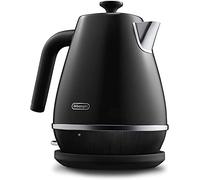 De'Longhi Distinta X KBIN3001.BK Hervidor de diseño, acero cepillado, base giratoria 360, almacenamiento de cables, 1,7 litros, filtro antical - Negro