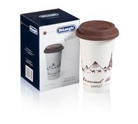 De’Longhi DLSC057 taza de viaje 350 ml Marrón, Blanco Cerámico