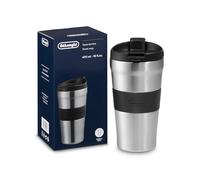 De'Longhi Travel Mug DLSC066 - Termo de doble pared para bebidas frías y calientes, fácil de transportar, funda antideslizante de silicona, 300 ml de capacidad