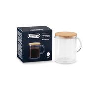 De'Longhi DLSC078 Jarra térmica de vidrio doble pared, capacidad 350ml, tapa de bambú con junta de silicona