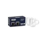 De'Longhi DLSC327 Tazas de café de vidrio térmico de doble pared, colección Hot&Cold, set de 2 piezas, capacidad 500ml