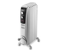 De'longhi Dragon TRD40 0615 - Radiador de aceite, 1500 w, función anti heladas, 3 ajustes potencia, asa y ruedas, almacenamiento cable, blanco