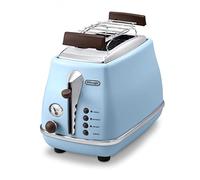 DeLonghi Icona Vintage Tostadora, 900 W, 2 rebanadas, acero Inoxidable, azul
