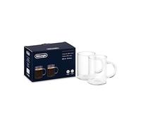 DeLonghi Vasos para café americano DLSC320 – 250 ml, pack de 2, vidrio borosilicato, lavavajillas