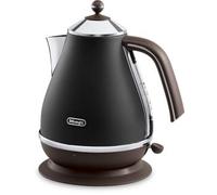 De'Longhi KBOV 2001.BK - Tetera eléctrica, 2000 W, 1.7 L, acero inoxidable, negro