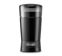 De'Longhi KG200 - Molinillo de Café Eléctrico Cuchillas de Acero Inoxidable | Molinillo de Café en Grano con Push to Grind, Capacidad de 90 g hasta 12 Tazas, Cepillo de Limpieza y Recogecable, Negro