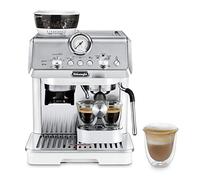 De'Longhi La Specialista Arte EC9155.W, Cafetera Expresso Manual, Tecnología de Molido con Sensor y 8 Ajustes, Control Activo de la Temperatura, Espumador de Leche MyLatte Art, 1550 W, Blanco