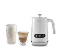 De'Longhi LatteMix EMF3.W - Espumador de leche eléctrico para leche caliente y fría y alternativas vegetales, fácil limpieza, tapa transparente, 3 botones, 250 ml, blanco