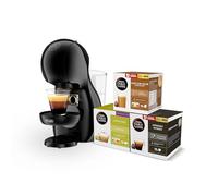 De'Longhi Nescafé Dolce Gusto Piccolo XS - Cafetera de Cápsulas, 15 Bares de Presión, Diseño Compacto, Bebidas Calientes y Frías, Apagado Automático, con 3 Packs de Cápsulas, Grafito Negro (EDG210.A)