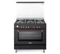 DELONGHI PEMA965CSG Cocina Gas 5 Fuegos Horno Eléctrico Antracita 90X60CM CE A