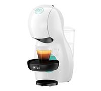 De'Longhi Piccolo XS EDG210.W Cafetera de Cápsulas, 15 Bares de Presión, Diseño Compacto, 1400 W, 0.8 litros, 44 Decibelios, Steel, Blanco