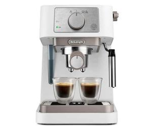 DeLonghi Stilosa EC260.W Cafetera Espresso Semi-Automática 15 Bares Blanco/Inox