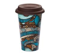 DeLonghi Taza Taster Cerámica Térmica Doble Pared 300ml Tapa Silicona