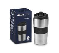 De'Longhi Termo de Acero Inoxidable DLSC074, Termo de Doble Pared para Bebidas Calientes y Frías, Fácil de Llevar, Anillo Deslizante de Silicona, 235 ml de Capacidad
