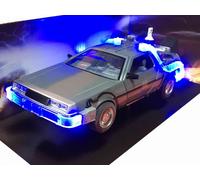 Delorean Regreso Al Futuro II Luminosa LED Ruedas Giratorias 1/24 Metal
