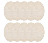 DELORIGIN 10 discos de madera ovalados de 22 x 15 cm para manualidades, corte de tablón, madera de haya sin pintar, para artistas, pinturas, colgadores de puerta, carteles