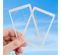 DELORIGIN 2 buscadores de visión de proporción dorada de 2 estilos Fibonacci, herramienta de composición de fotos, visor de fotografía, visor de artista, regla de tercios, herramienta de composición