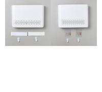 DELORIGIN 2 unidades montado en la pared para router router caja estándar sin taladrar cable blanco gestión de corriente organizador armario para sala de estar dormitorio dormitorio dormitorio