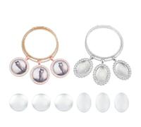 DELORIGIN 2 unids boda ramo marco de fotos ramo de novia encanto foto rhinestone multi hebra pulseras colgante memoria ramo de novia para boda recuerdo compromiso flor